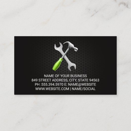 Auto Logo | Sportauto | Snelheidsmeter | QR-code Visitekaartje (Achterkant)