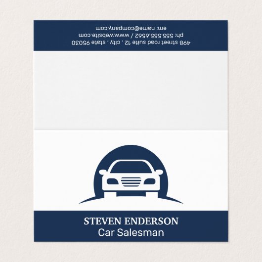 Auto Logo Visitekaartje (Buitenkant ongevouwen)