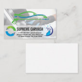 Auto-Logo wassen | reinigingsmiddel Visitekaartje (Voorkant / Achterkant)