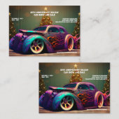Auto Love Hot Rod Auto Vakantiegiften Visitekaartj Visitekaartje (Voorkant / Achterkant)
