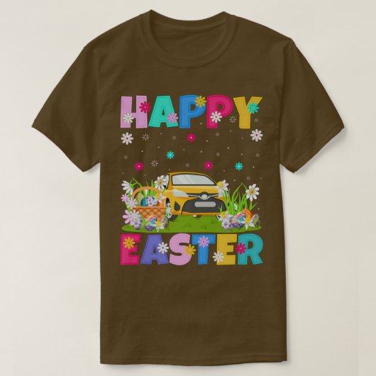 Auto Lover Happy Paast Bunny Pazpaasdag T-shirt (Design voorkant)
