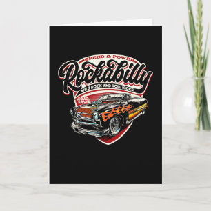 Auto Lover Klassieke auto met Rockabilly Vintage Kaart
