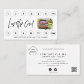 *~* Auto Lube Car Wash - LOGO beloningen Hartelijk Klantenkaartje (Voorkant / Achterkant)