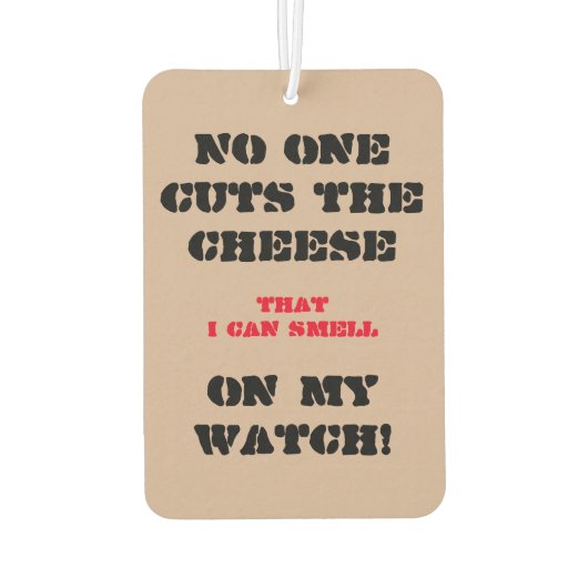 Auto Luchtverfrisser met Grappige Commentaar (Achterkant)