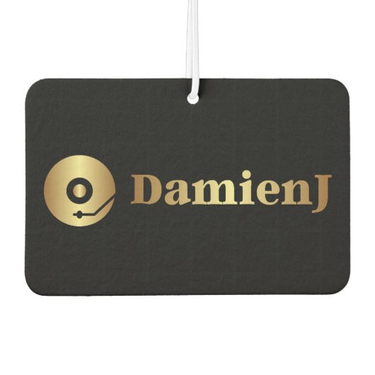 Auto luchtverfrisser met mijn favoriete muziekprod (Voorkant)