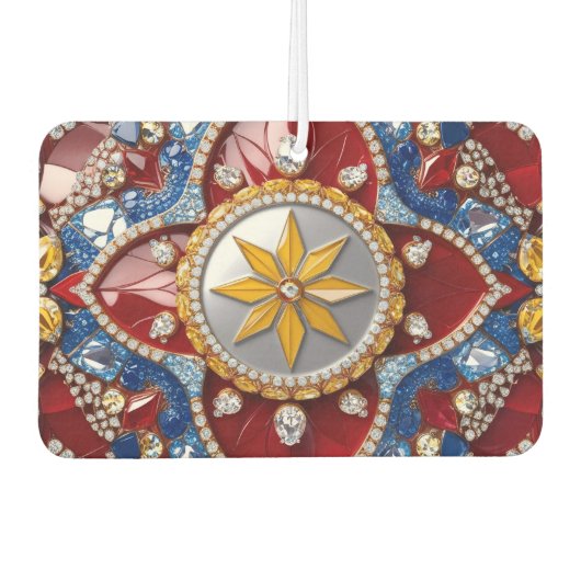 Auto luchtverfrissers met Colombiaanse kleuren ont (Voorkant)