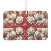 Auto luchtverfrissers met Engels Rozen Design (Achterkant)