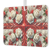 Auto luchtverfrissers met Engels Rozen Design (Links)