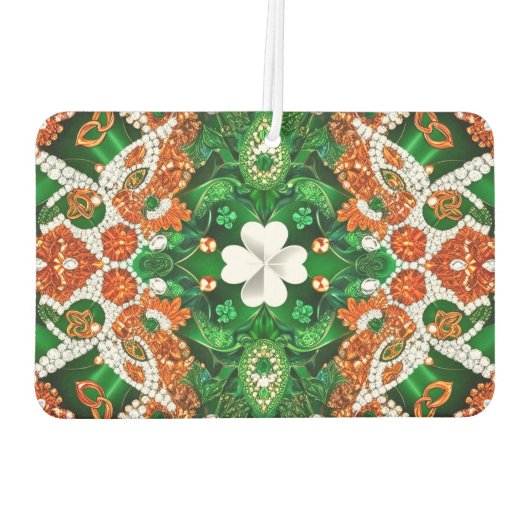 Auto luchtverfrissers met Ierse kleuren Design (Achterkant)