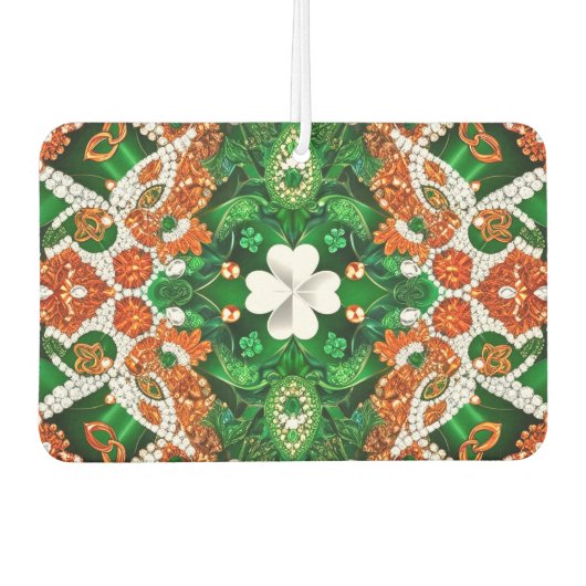 Auto luchtverfrissers met Ierse kleuren Design (Voorkant)