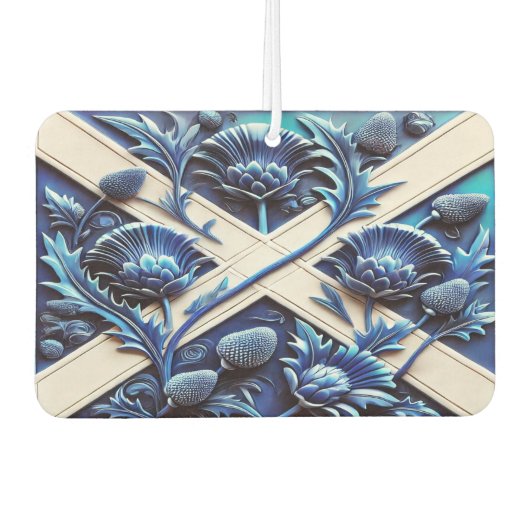 Auto luchtverfrissers met Scottish Thistles Design (Voorkant)