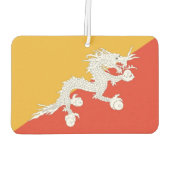 Auto Luchtverfrissers met Vlag van Bhutan (Achterkant)