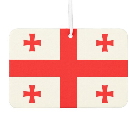 Auto Luchtverfrissers met Vlag van Georgië (Voorkant)