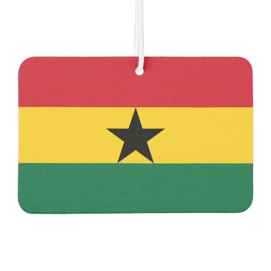 Auto Luchtverfrissers met Vlag van Ghana (Voorkant)