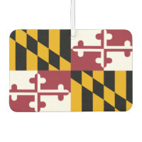 Auto Luchtverfrissers met Vlag van Maryland, Veren