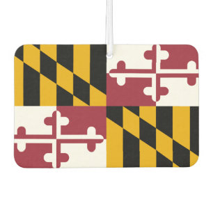 Auto Luchtverfrissers met Vlag van Maryland, Veren