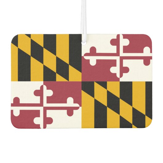 Auto Luchtverfrissers met Vlag van Maryland, Veren (Voorkant)