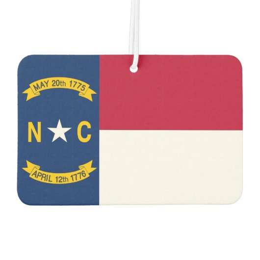 Auto Luchtverfrissers met Vlag van North Carolina (Achterkant)