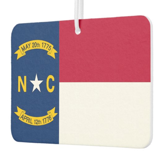 Auto Luchtverfrissers met Vlag van North Carolina (Links)