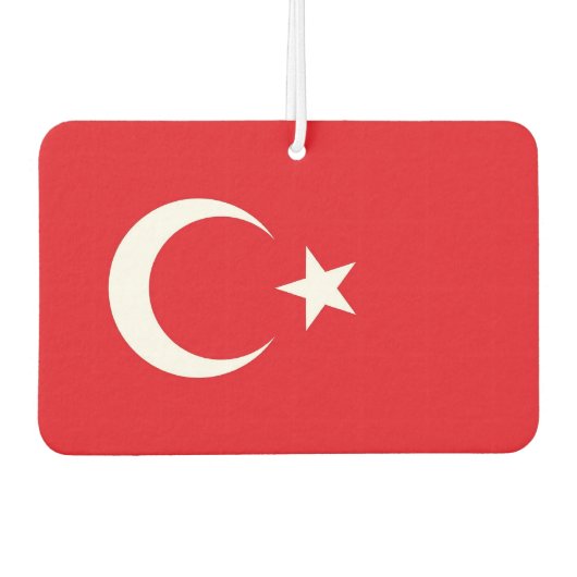 Auto Luchtverfrissers met Vlag van Turkije (Voorkant)
