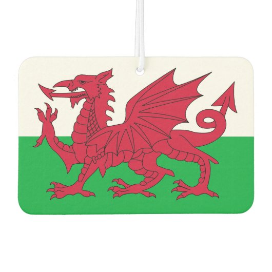 Auto Luchtverfrissers met vlag van Wales (Voorkant)