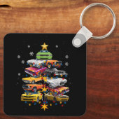 Auto Madness Kerstboom Klassieke Spier Auto's XMA Sleutelhanger (Achterkant)