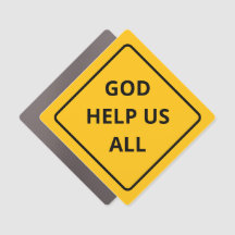 Auto-magneet - God help ons allemaal