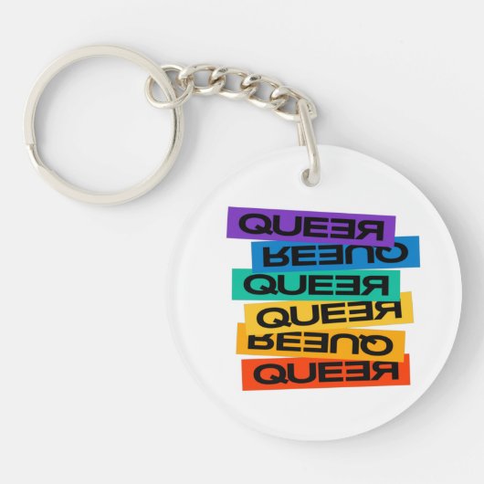 Auto-magneet. LGBT+Pride. Queer. Sleutelhanger (Voorkant)