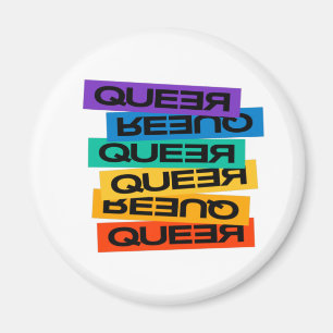 Auto Magnet. LGBT+Pride. Queer. Button Magneet