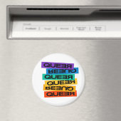 Auto Magnet. LGBT+Pride. Queer. Button Magneet (Insitu (Vaatwasser))