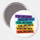Auto Magnet. LGBT+Pride. Queer. Button Magneet (Voorkant / Achterkant)