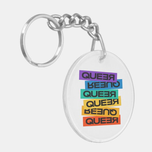 Auto Magnet. LGBT+Pride. Queer. Sleutelhanger (Voorkant Links)