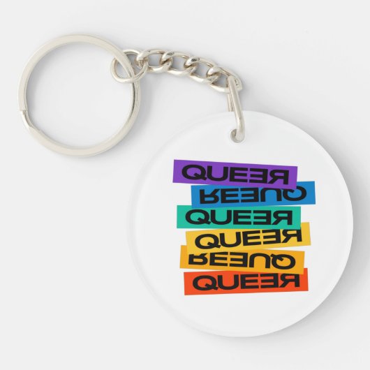 Auto Magnet. LGBT+Pride. Queer. Sleutelhanger (Voorkant)