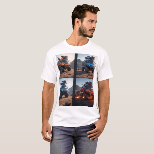 (Auto) Mannen basic T-shirt (Voorkant volledig)