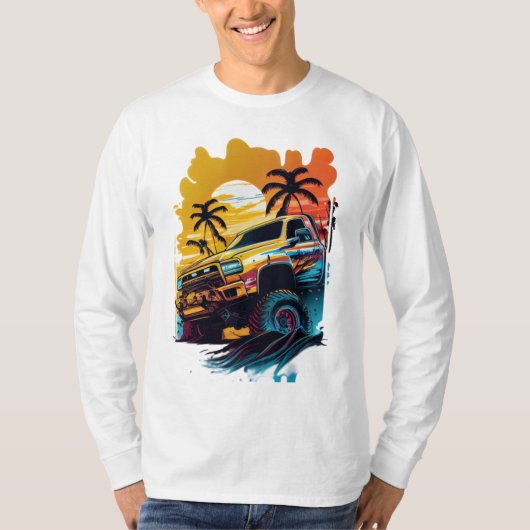 Auto Mannen Basic T-shirt met lange mouwen (Voorkant)