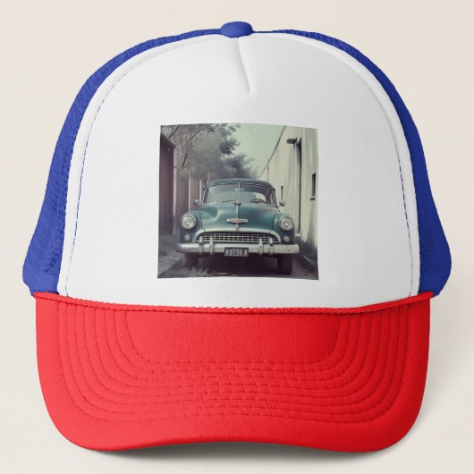 auto Mannen Basic T-shirt Trucker Pet (Voorkant)