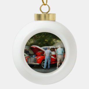 Auto - Mannen en auto's Keramische Bal Ornament