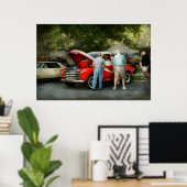 Auto - Mannen en auto's Poster (Thuiskantoor)