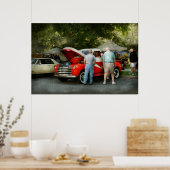 Auto - Mannen en auto's Poster (Keuken)