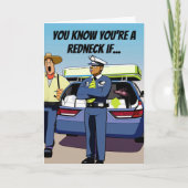 Auto Matras Grappige Redneck Joke Verjaardag Kaart (Voorkant)
