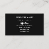 Auto Mechanic Auto Reparatie Shop Machinist Wit Visitekaartje (Achterkant)