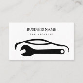 Auto Mechanic Auto Reparatie Shop Machinist Wit Visitekaartje (Voorkant)