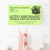 Auto Mechanic Automotive Repair Metalen Bedrijf Spandoek (Insitu)