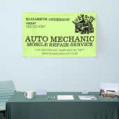 Auto Mechanic Automotive Repair Metalen Bedrijf Spandoek (Beurs)