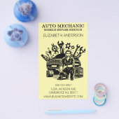 Auto Mechanic Automotive Repair Metalen Stijl Flyer (Enkel)