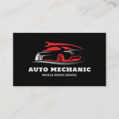 Auto Mechanic Automotive Repair Service Visitekaartje (Voorkant)