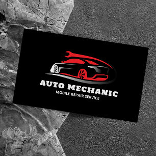 Auto Mechanic Automotive Repair Service Visitekaartje