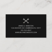 Auto Mechanic Automotive Reparatie Service Metaal Visitekaartje (Achterkant)