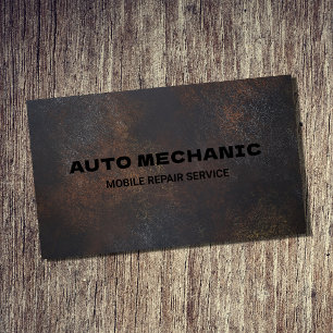 Auto Mechanic Automotive Reparatie Service Metaal Visitekaartje