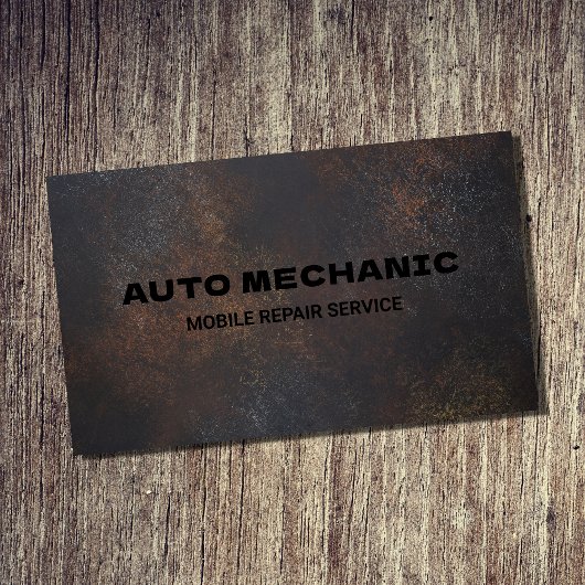 Auto Mechanic Automotive Reparatie Service Metaal Visitekaartje